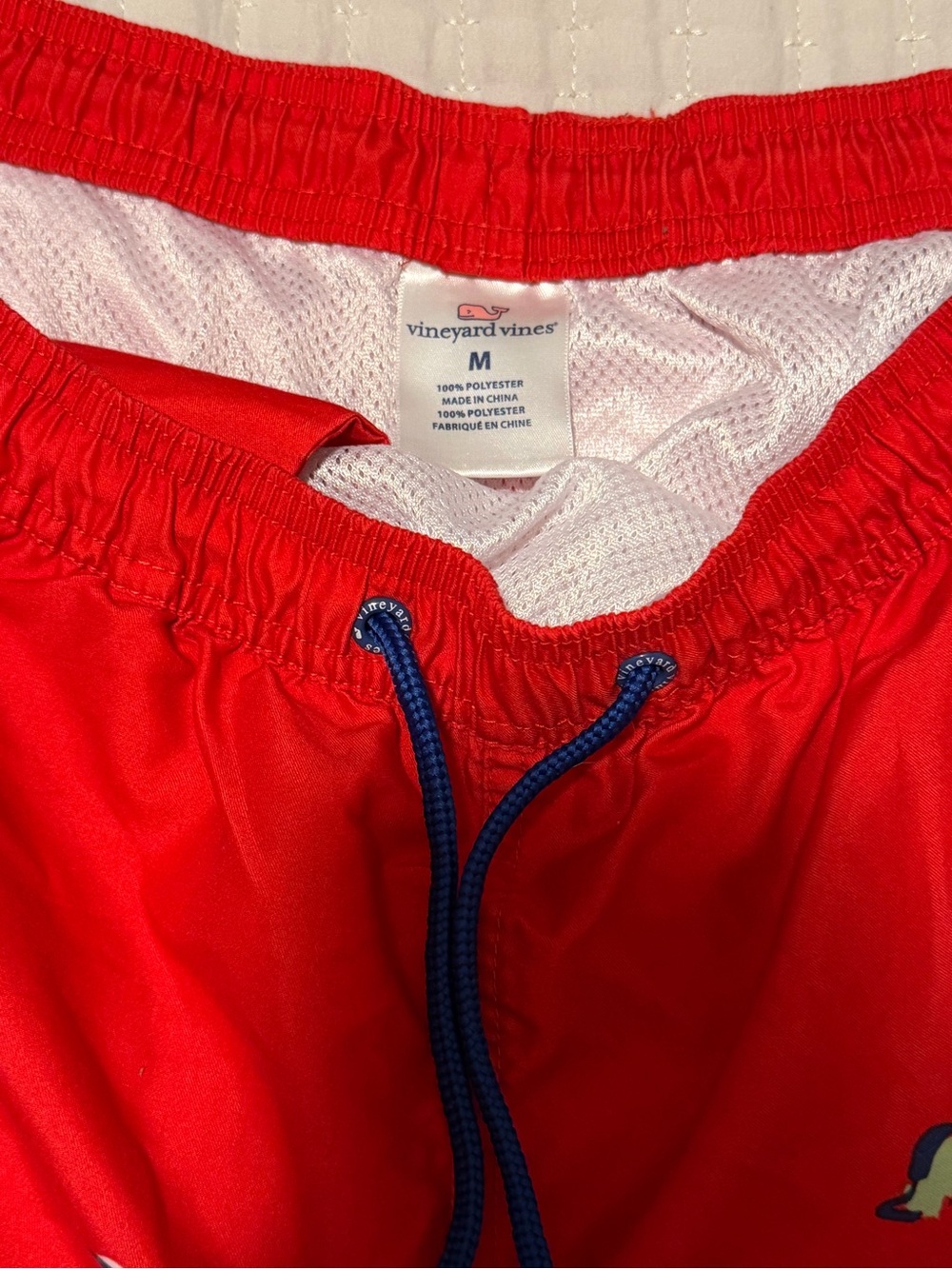 Vineyard Vines Red Sailboat Swim Trunks - Picture 3 of 4